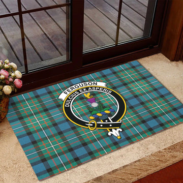 Ferguson (Fergusson) Tartan Door Mat with Family Crest