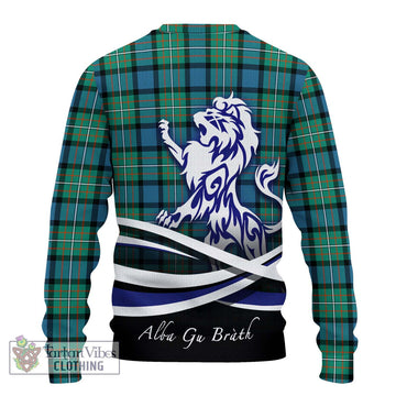 Ferguson (Fergusson) Tartan Ugly Sweater with Alba Gu Brath Regal Lion Emblem