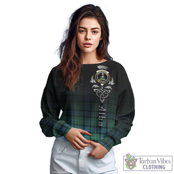 Ferguson (Fergusson) Tartan Sweatshirt Featuring Alba Gu Brath Family Crest Celtic Inspired