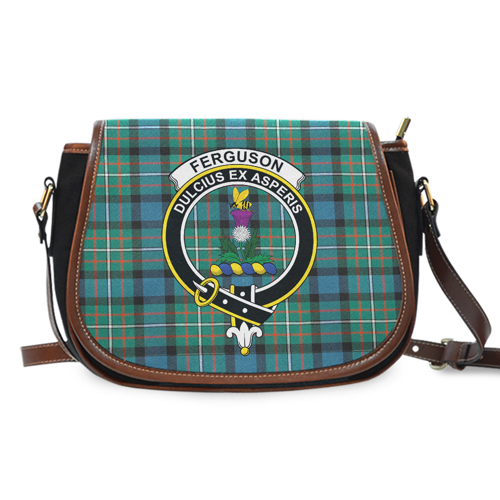 Ferguson (Fergusson) Tartan Saddle Bag with Family Crest - Tartan Vibes Clothing