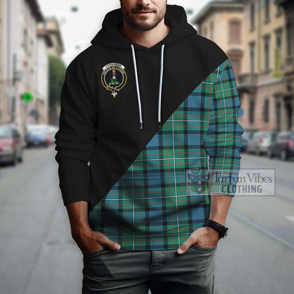 Ferguson (Fergusson) Tartan Hoodie with Family Crest and Military Logo Style - Tartanvibesclothing Shop