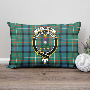 Ferguson (Fergusson) Tartan Pillow Cover with Family Crest