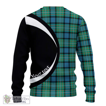 Ferguson (Fergusson) Tartan Ugly Sweater with Family Crest Circle Style