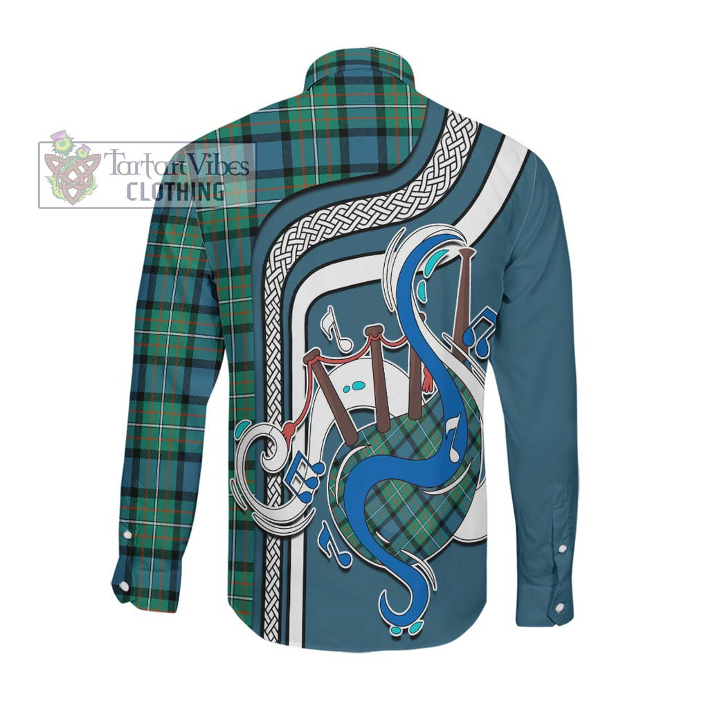 Ferguson (Fergusson) Tartan Long Sleeve Button Shirt with Epic Bagpipe Style Men's Shirt - Tartanvibesclothing Shop