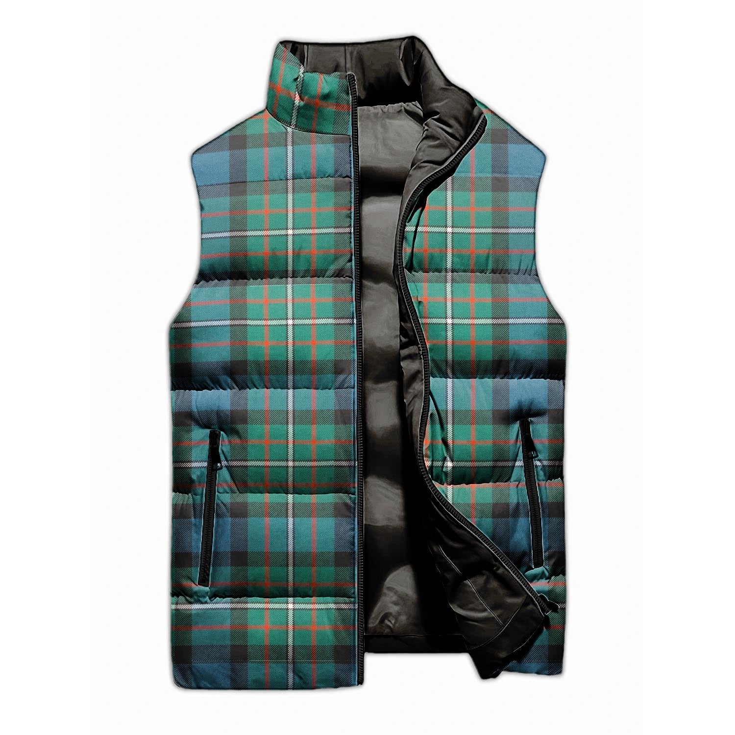 Ferguson Ancient Tartan Sleeveless Puffer Jacket - Tartanvibesclothing