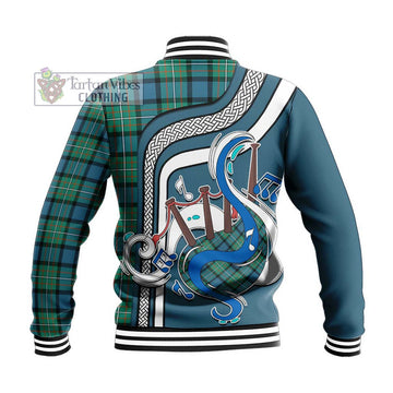 Ferguson (Fergusson) Tartan Baseball Jacket with Epic Bagpipe Style