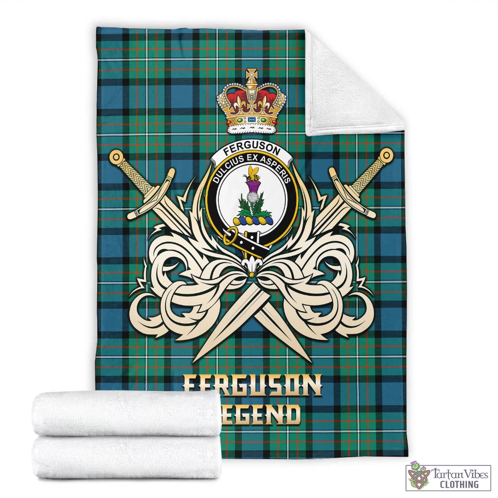 Tartanforlife 2024 Ferguson Clan Badge Tartan Blanket