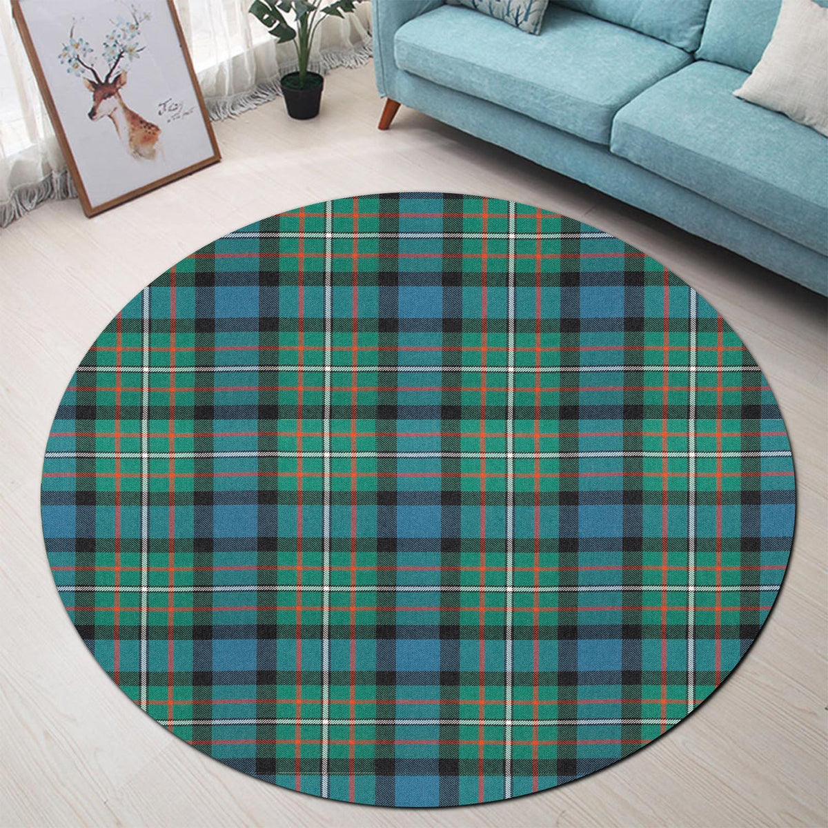 Ferguson (Fergusson) Tartan Round Rug - Tartan Vibes Clothing