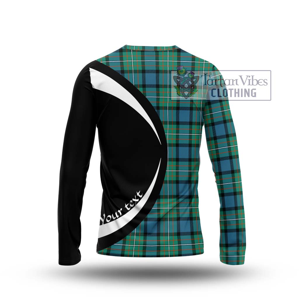 Ferguson (Fergusson) Tartan Long Sleeve T-Shirt with Family Crest Circle Style - Tartan Vibes Clothing