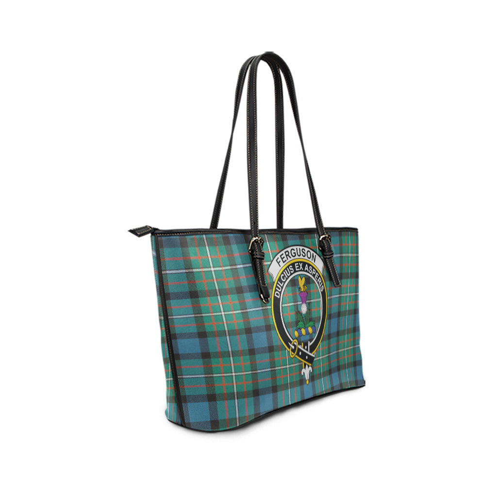 ferguson-ancient-tartan-leather-tote-bag-with-family-crest