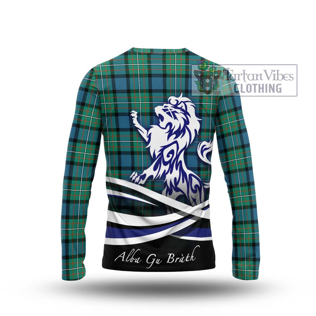 Ferguson (Fergusson) Tartan Long Sleeve T-Shirt with Alba Gu Brath Regal Lion Emblem - Tartanvibesclothing Shop