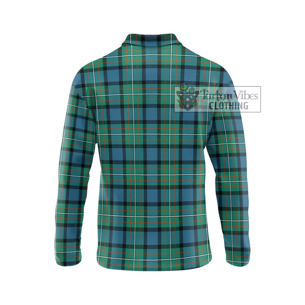 Ferguson (Fergusson) Tartan Long Sleeve Polo Shirt with Family Crest DNA In Me Style - Tartanvibesclothing Shop