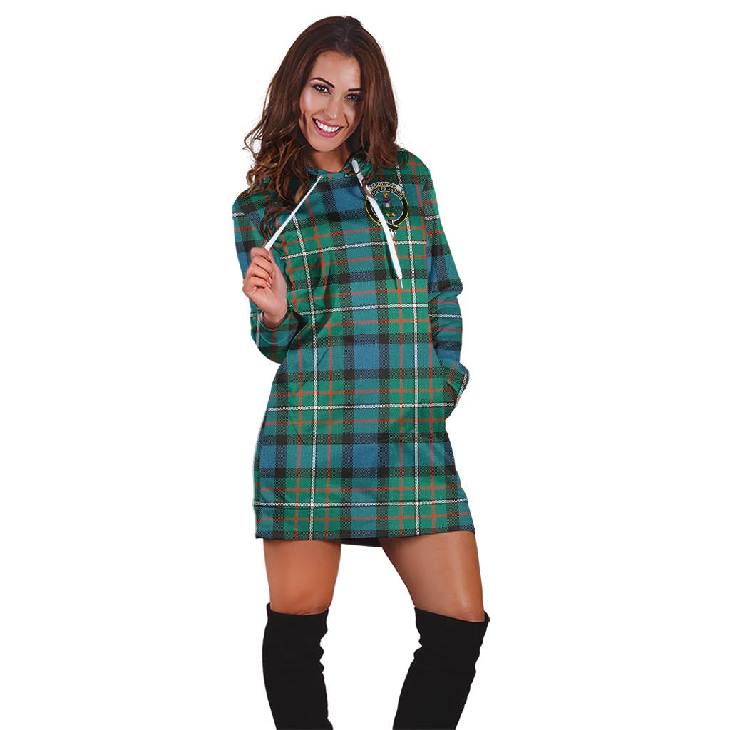 Ferguson (Fergusson) Tartan Hoodie Dress with Family Crest - Tartan Vibes Clothing