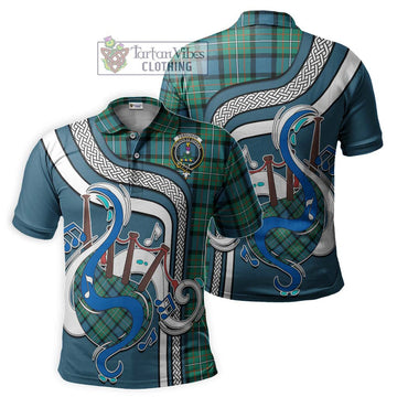 Ferguson (Fergusson) Tartan Polo Shirt with Epic Bagpipe Style