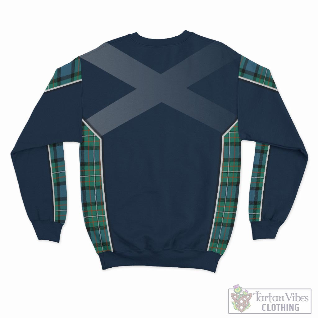 Tartan Vibes Clothing Ferguson Ancient Tartan Sweatshirt with Family Crest and Scottish Thistle Vibes Sport Style