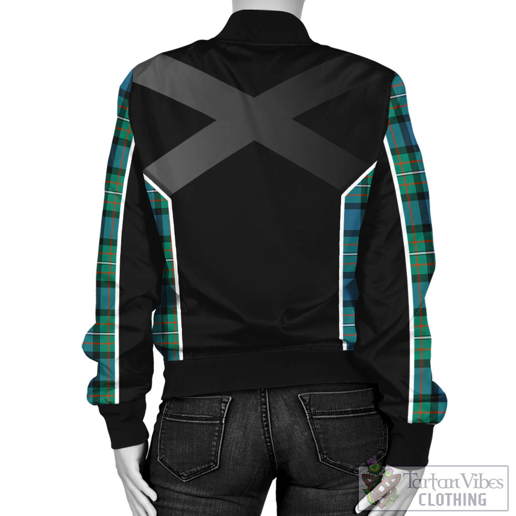 Tartan Vibes Clothing Ferguson Ancient Tartan Bomber Jacket with Family Crest and Scottish Thistle Vibes Sport Style