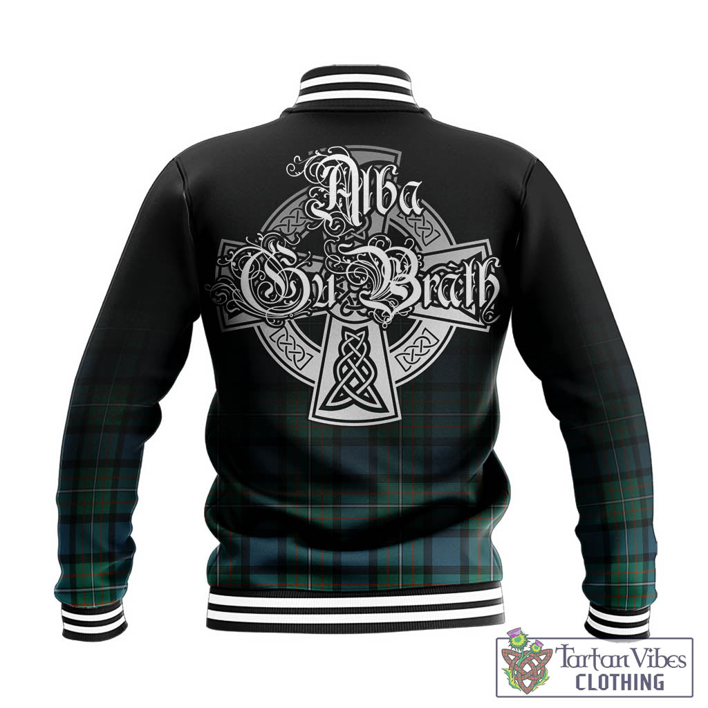 Tartan Vibes Clothing Ferguson Ancient Tartan Baseball Jacket Featuring Alba Gu Brath Family Crest Celtic Inspired