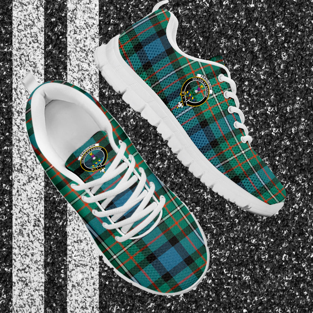 Ferguson (Fergusson) Tartan Sneakers with Family Crest - Tartan Vibes Clothing