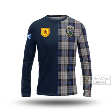 Ferguson Dress Tartan Long Sleeve T-Shirt Alba with Scottish Lion Royal Arm Half Style