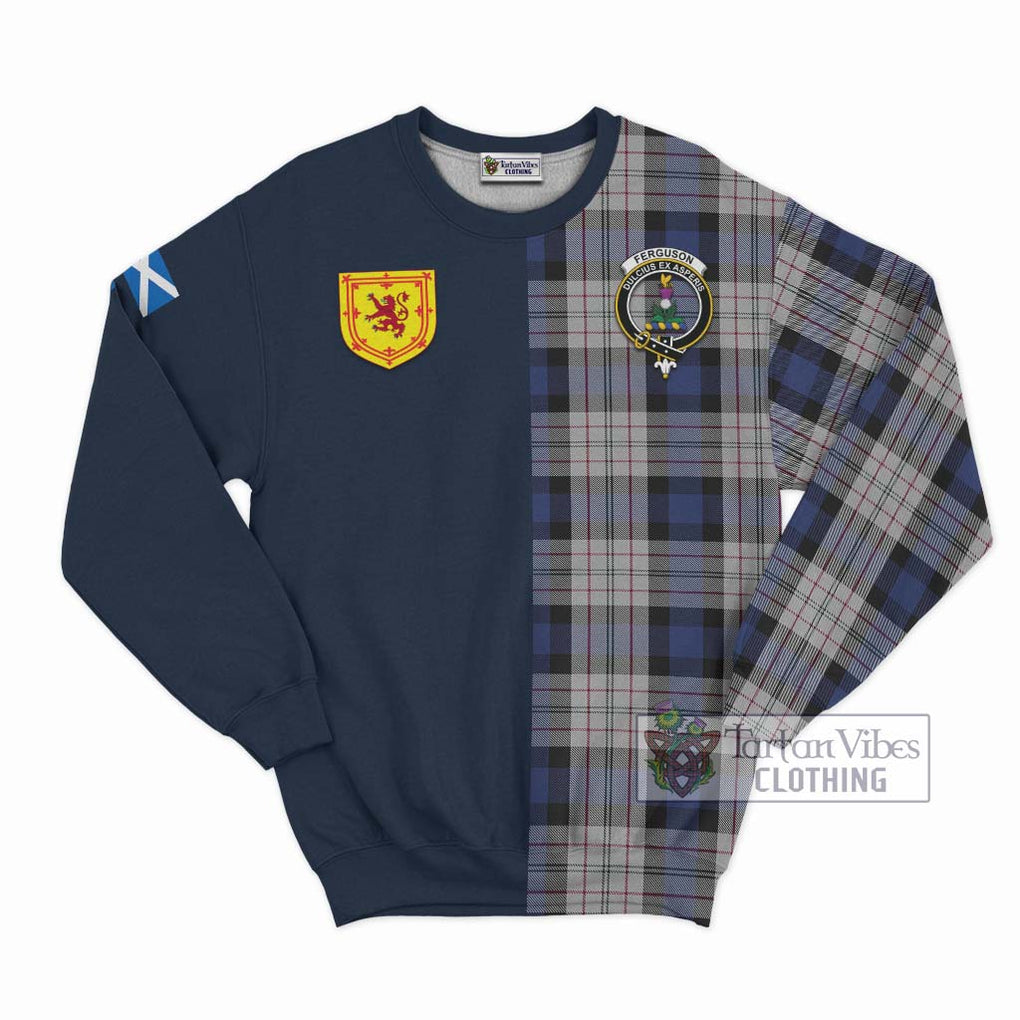 Tartan Vibes Clothing Ferguson Dress Tartan Sweatshirt with Scottish Lion Royal Arm Half Style