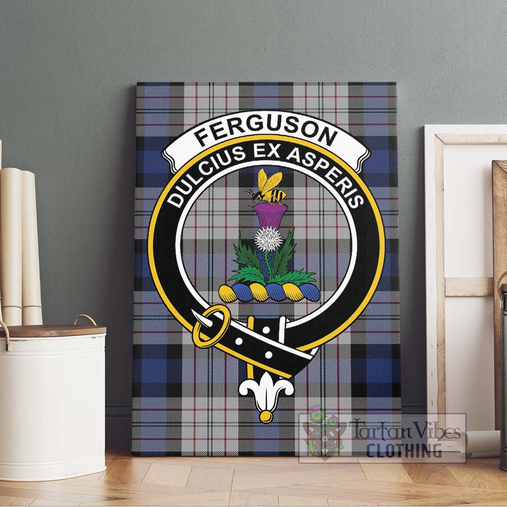 Ferguson Dress Tartan Canvas Print Wall Art with Family Crest Without Frame - Tartan Vibes Clothing