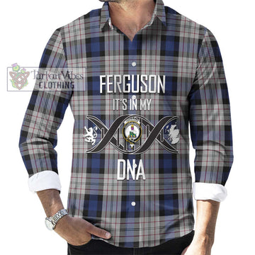 Ferguson Dress Tartan Long Sleeve Button Shirt with Family Crest DNA In Me Style