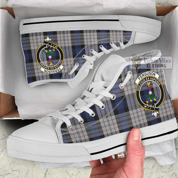 Ferguson Dress Tartan High Top Shoes with Family Crest