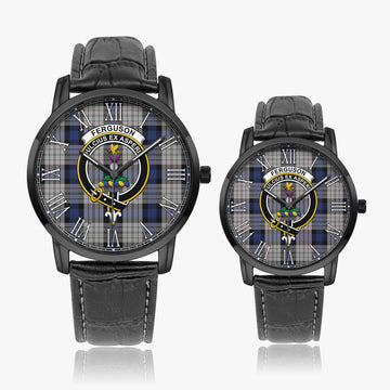 Ferguson Dress Tartan Family Crest Leather Strap Quartz Watch