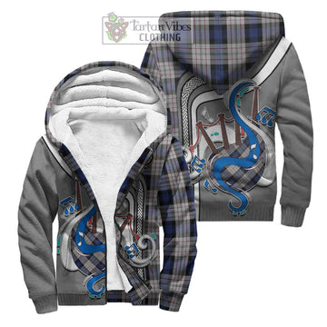 Ferguson Dress Tartan Sherpa Hoodie with Epic Bagpipe Style