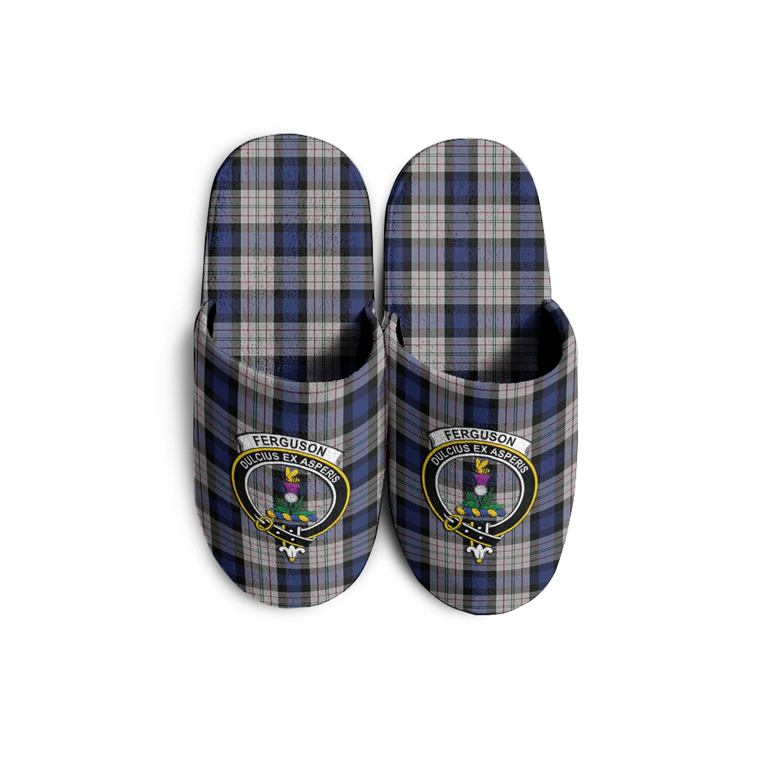 Ferguson Dress Tartan Home Slippers with Family Crest - Tartanvibesclothing