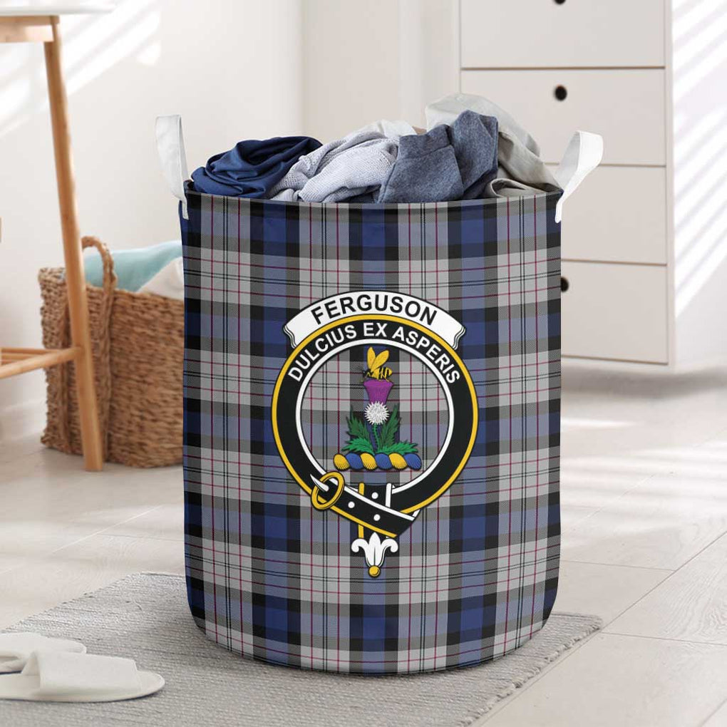 Ferguson Dress Tartan Laundry Basket with Family Crest One Size - Tartanvibesclothing Shop