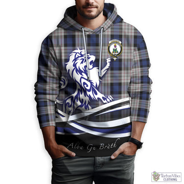 Ferguson Dress Tartan Hoodie with Alba Gu Brath Regal Lion Emblem