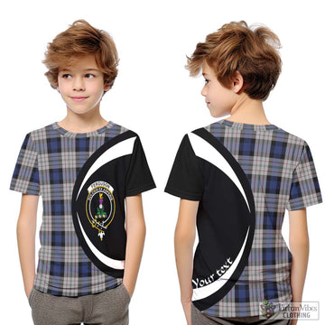 Ferguson Dress Tartan Kid T-Shirt with Family Crest Circle Style