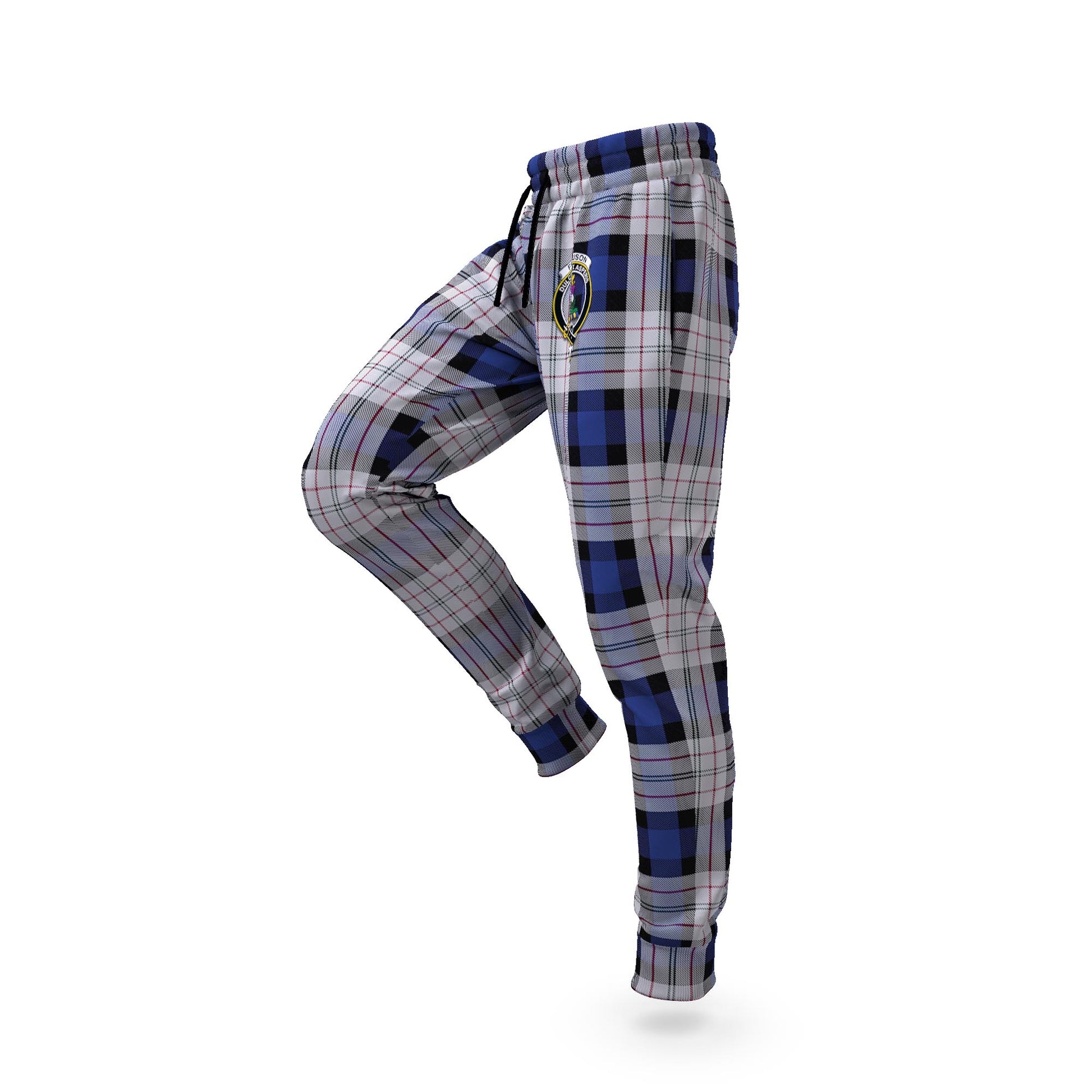 Ferguson Dress Tartan Joggers Pants with Family Crest S - Tartan Vibes Clothing