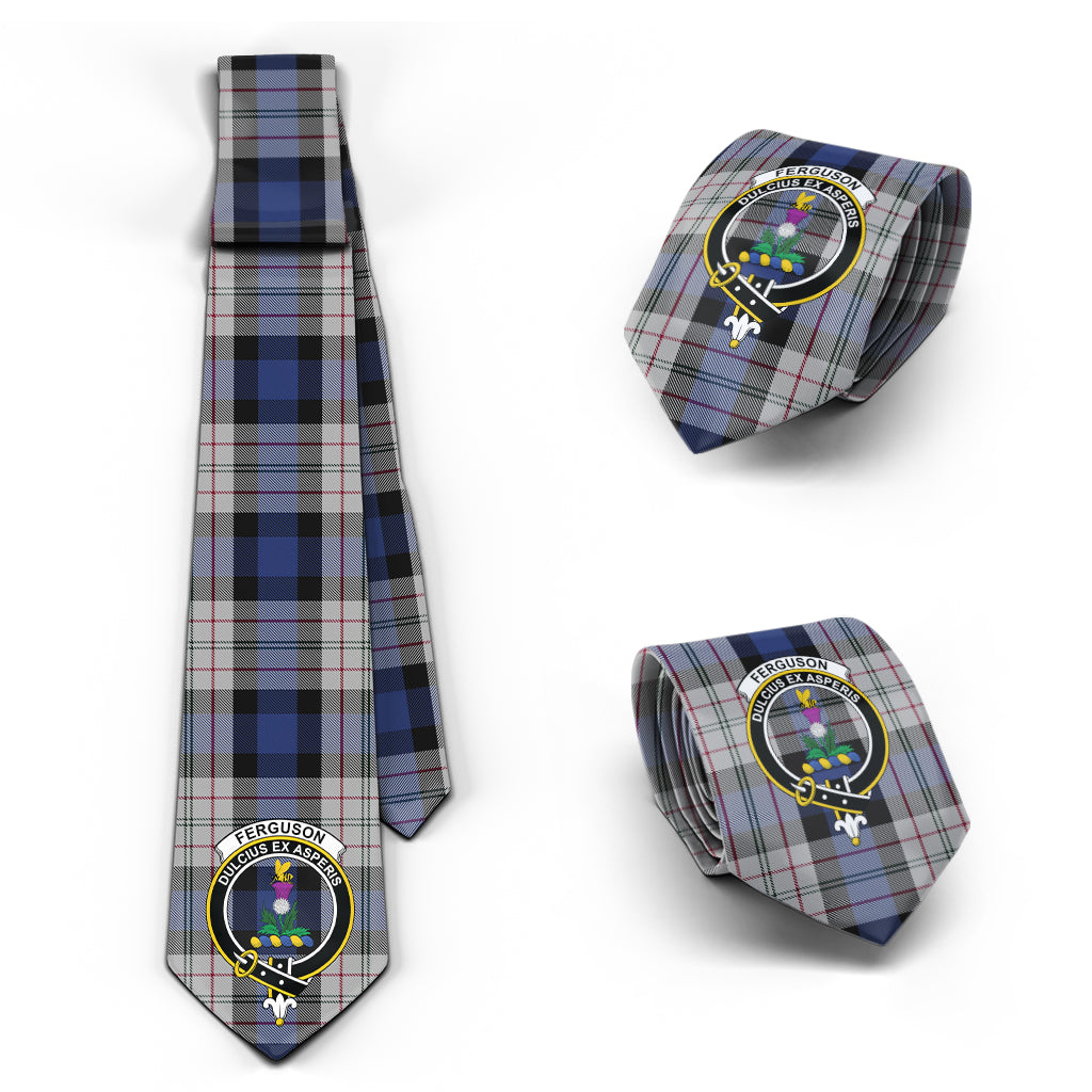 Ferguson Dress Tartan Classic Necktie with Family Crest Necktie One Size - Tartan Vibes Clothing