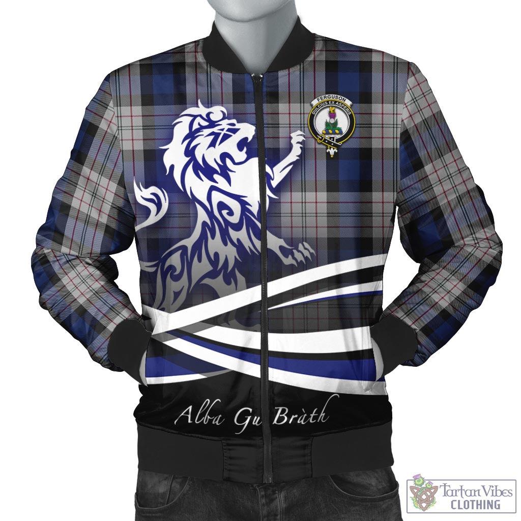 Tartan Vibes Clothing Ferguson Dress Tartan Bomber Jacket with Alba Gu Brath Regal Lion Emblem