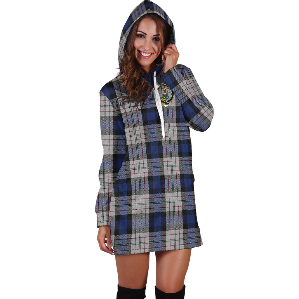 Ferguson Dress Tartan Hoodie Dress with Family Crest - Tartan Vibes Clothing