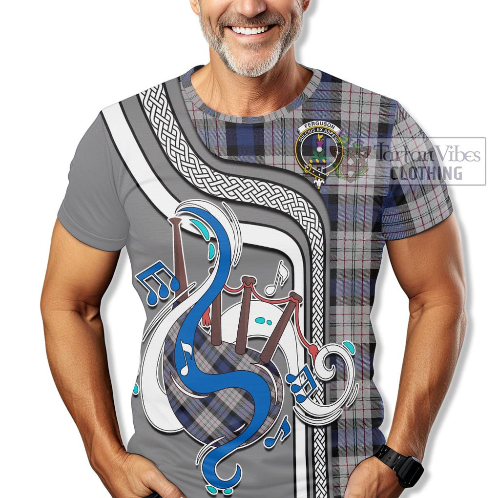 Ferguson Dress Tartan T-Shirt with Epic Bagpipe Style Kid's Shirt - Tartanvibesclothing Shop