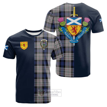 Ferguson Dress Tartan Cotton T-shirt Alba with Scottish Lion Royal Arm Half Style