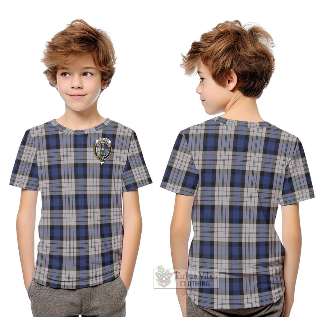 Ferguson Dress Tartan Kid T-Shirt with Family Crest Youth XL Size14 - Tartanvibesclothing Shop