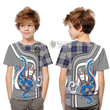 Ferguson Dress Tartan Kid T-Shirt with Epic Bagpipe Style