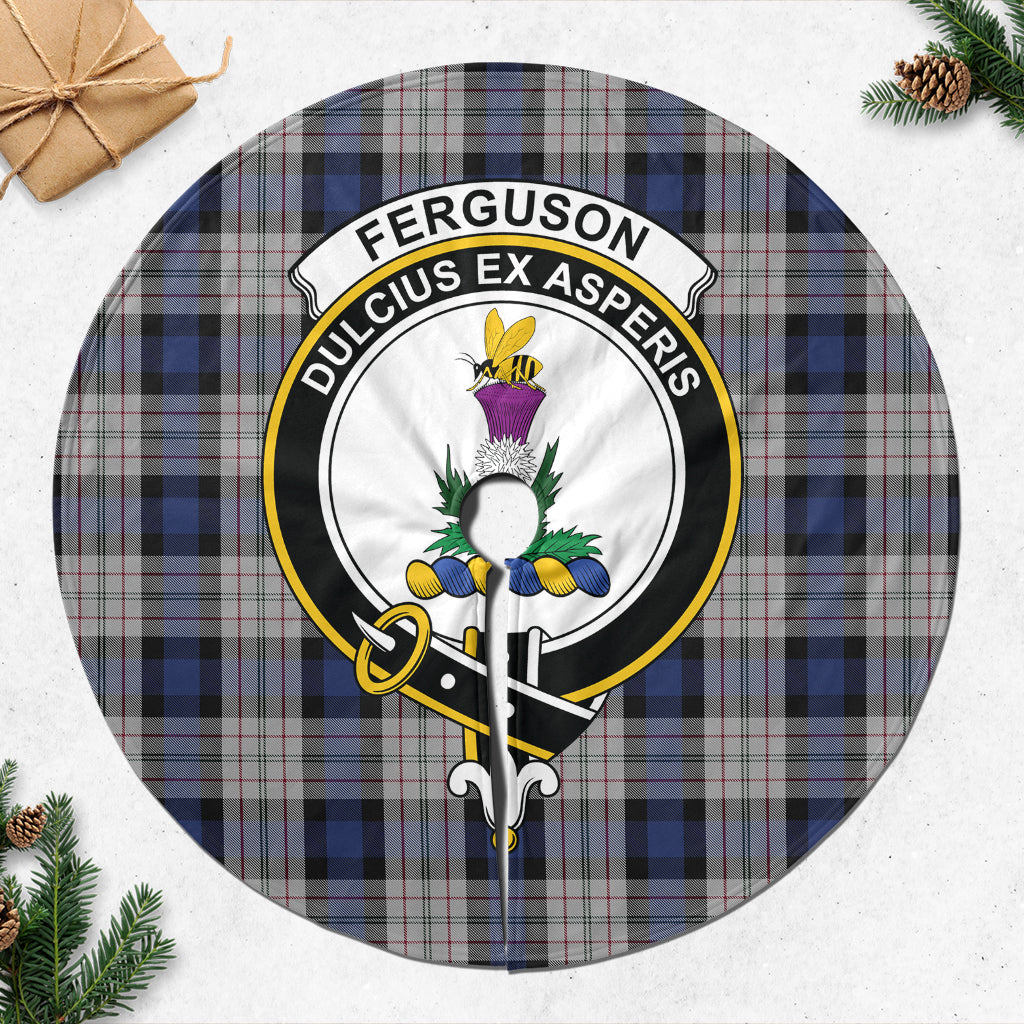 Ferguson Dress Tartan Christmas Tree Skirt with Family Crest - Tartanvibesclothing