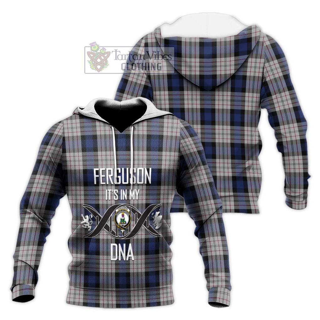 Ferguson Dress Tartan Knitted Hoodie with Family Crest DNA In Me Style Unisex Knitted Pullover Hoodie - Tartanvibesclothing Shop