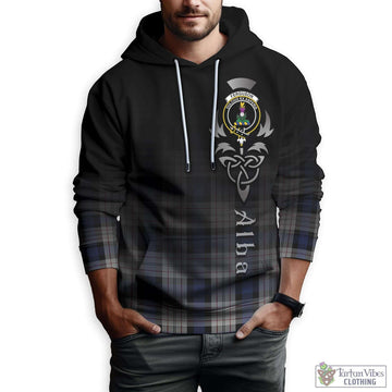 Ferguson Dress Tartan Hoodie Featuring Alba Gu Brath Family Crest Celtic Inspired