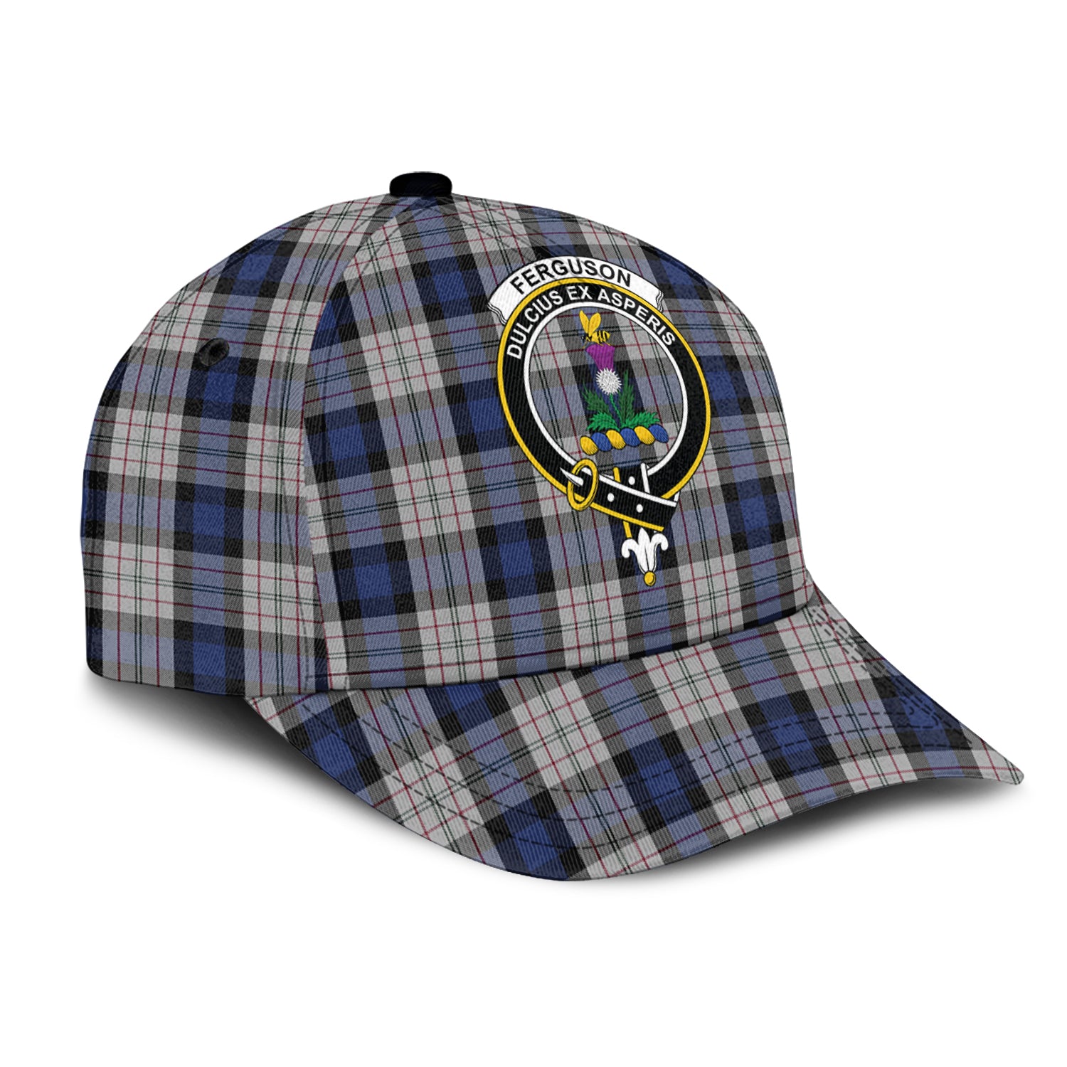 Ferguson Dress Tartan Classic Cap with Family Crest - Tartan Vibes Clothing