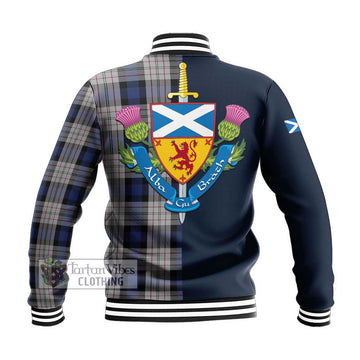 Ferguson Dress Tartan Baseball Jacket Alba with Scottish Lion Royal Arm Half Style