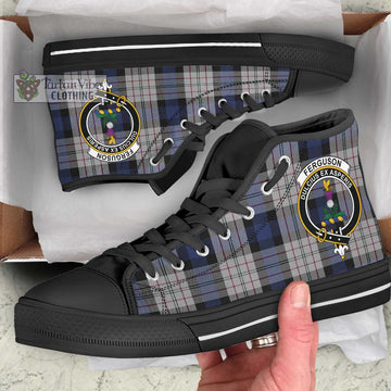 Ferguson Dress Tartan High Top Shoes with Family Crest