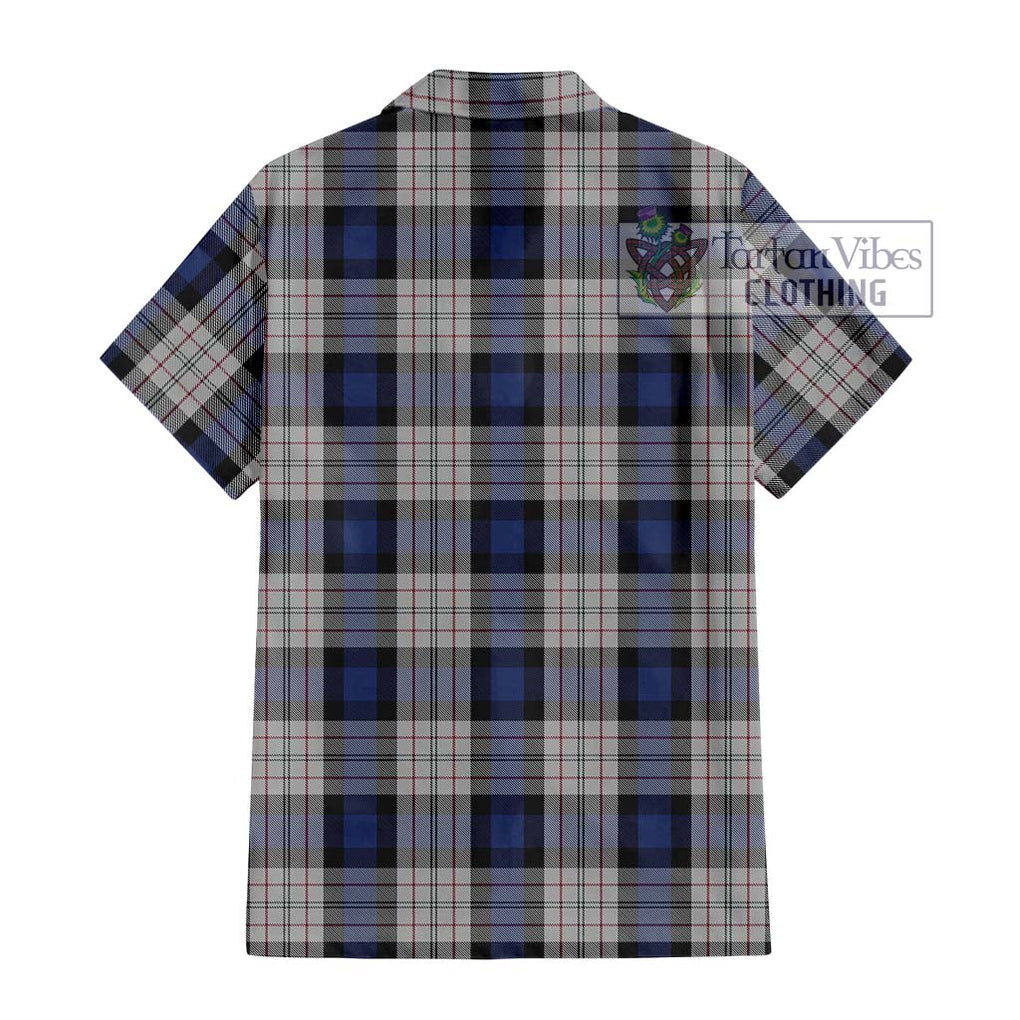 Ferguson Dress Tartan Short Sleeve Button Shirt with Family Crest DNA In Me Style - Tartanvibesclothing Shop