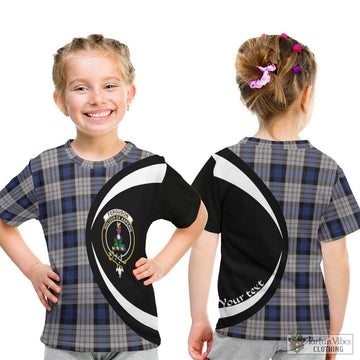 Ferguson Dress Tartan Kid T-Shirt with Family Crest Circle Style