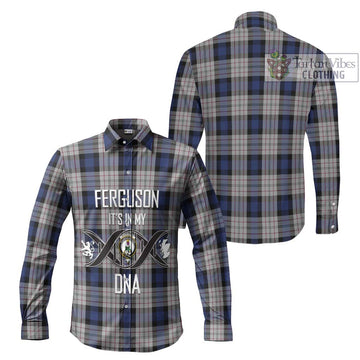 Ferguson Dress Tartan Long Sleeve Button Shirt with Family Crest DNA In Me Style